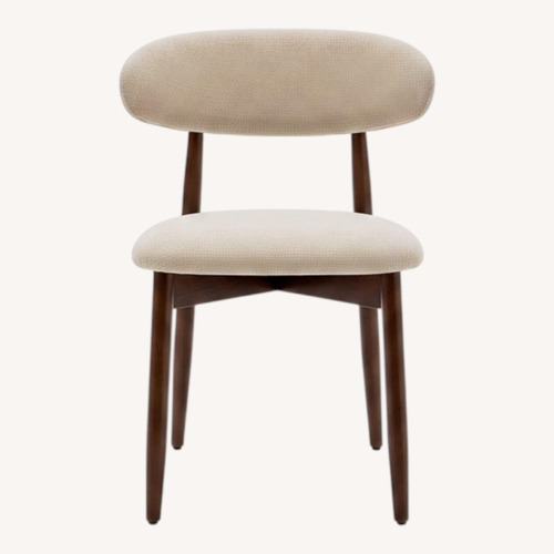 Used Mid century modern dining chairs light gray (8x) for sale on AptDeco