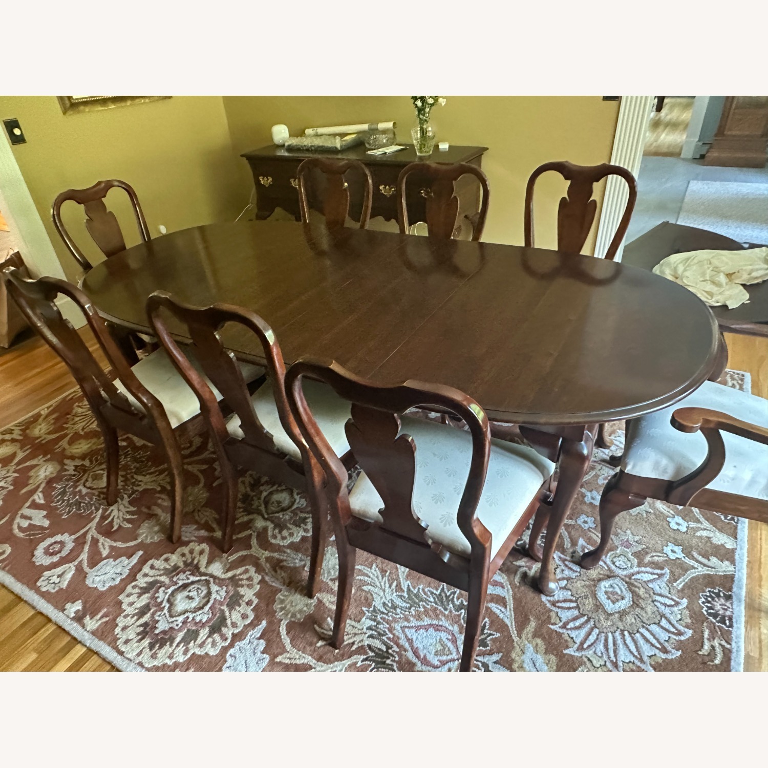 Crescent Dining Table (8 Chairs and 2 Leaves) - image-2