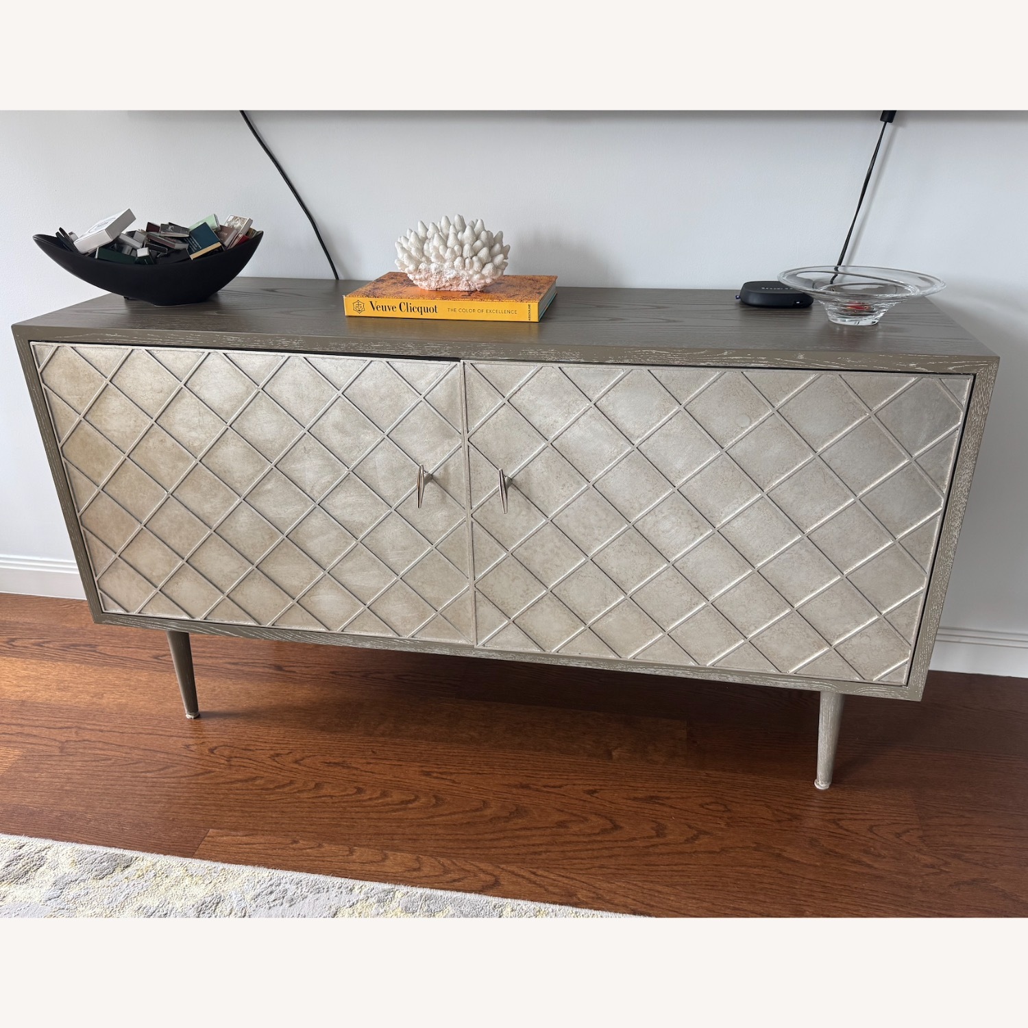 Sherrill Furniture Light Gray Wood Sideboard - image-4