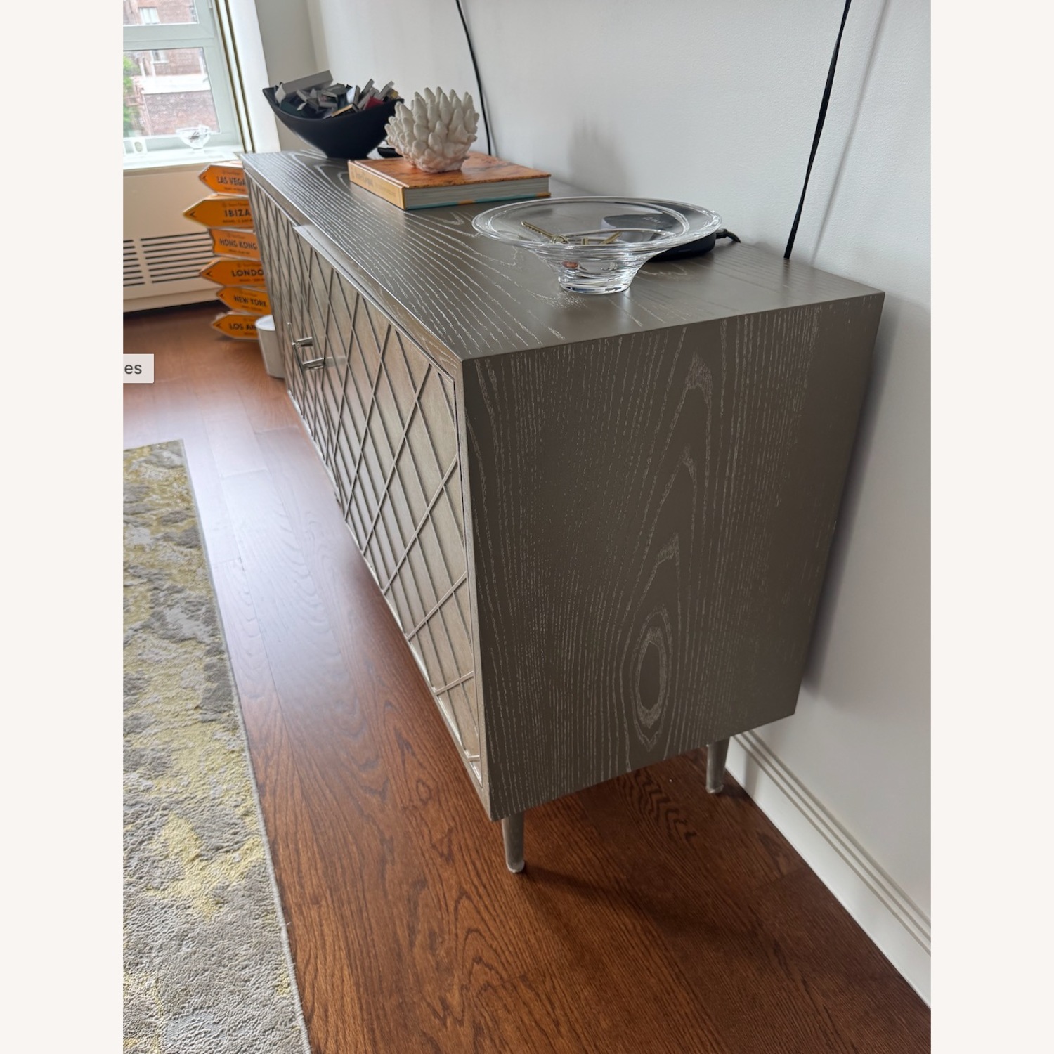 Sherrill Furniture Light Gray Wood Sideboard - image-5