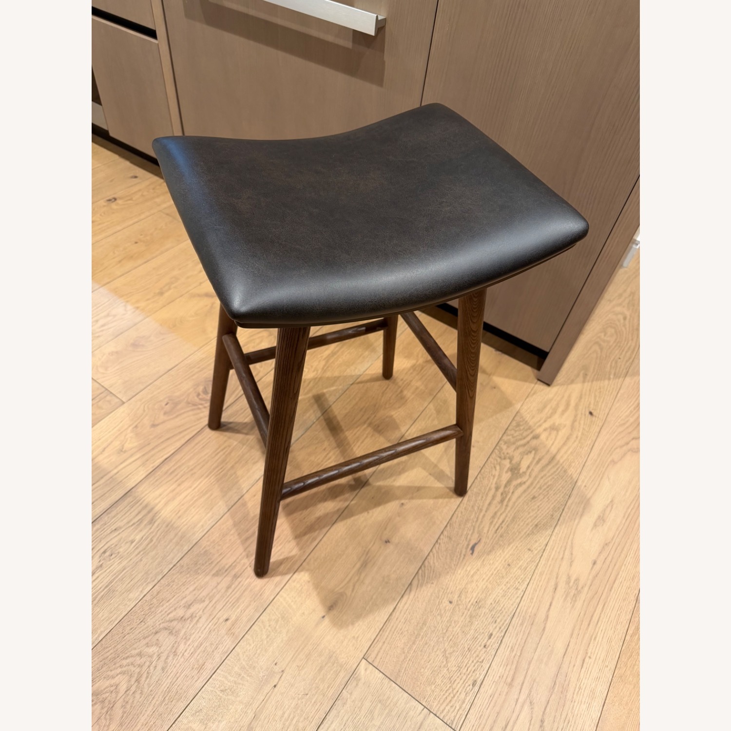 Birch Lane Schaeffer Dark Brown Wood Stools - image-3