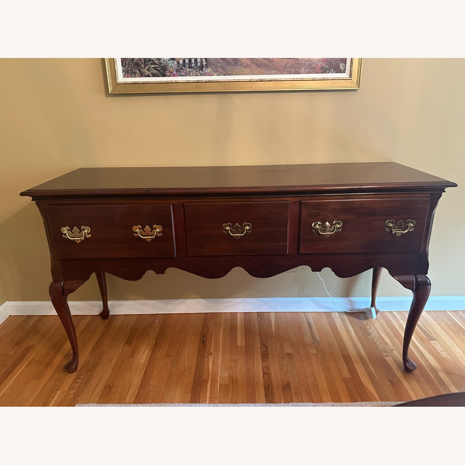 Cresent Furniture Dark Brown Wood Sideboard - image-1