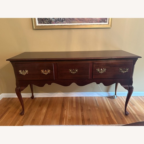 Used Cresent Furniture Dark Brown Wood Sideboard for sale on AptDeco