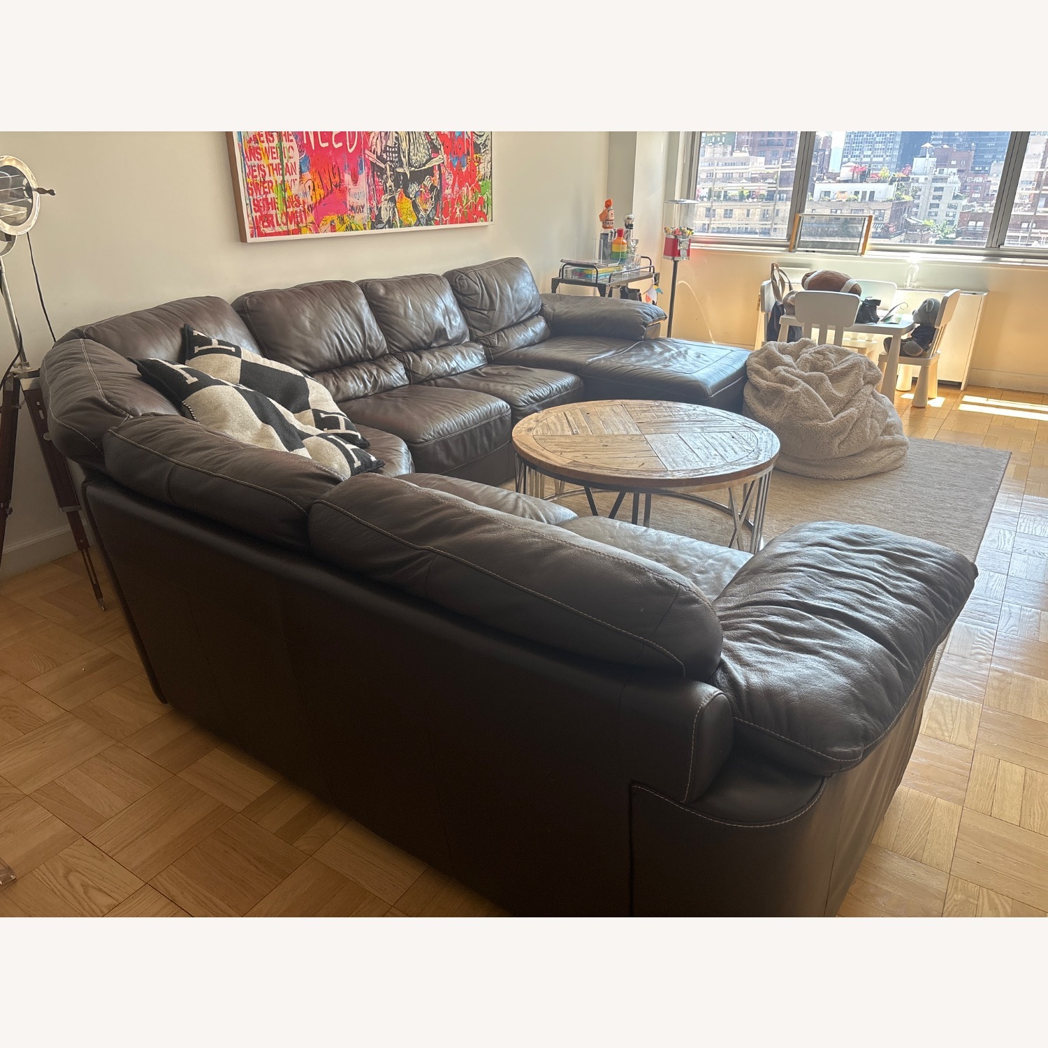 Raymour & Flanigan Dark Brown 3+ Piece Sectional - image-3