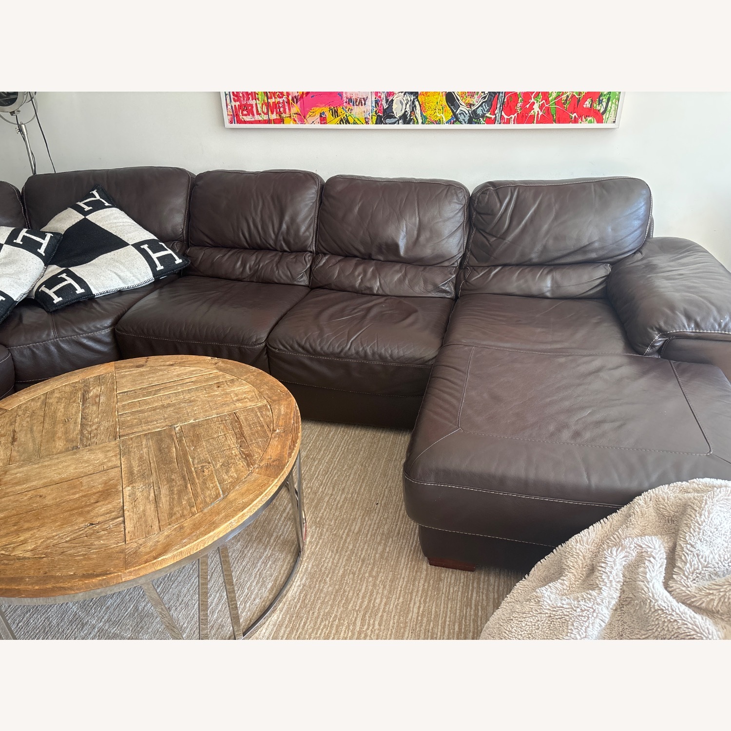 Raymour & Flanigan Dark Brown 3+ Piece Sectional - image-2