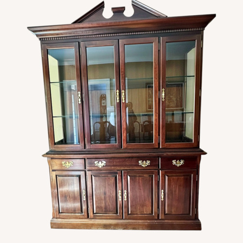 Used Cresent Furniture 2-Piece Hutch (Solid Cherry) for sale on AptDeco