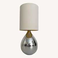 Silver Glass Table Lamps with Shade