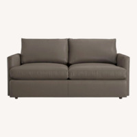 Crate & Barrel Lounge Dark Brown 2 Seater Sofa