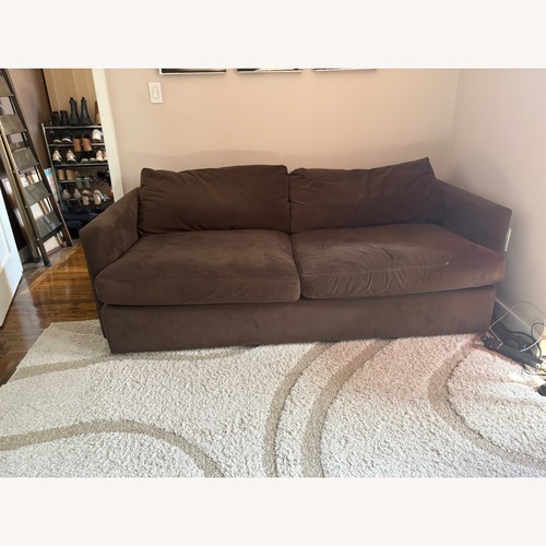 Used Crate & Barrel Lounge Dark Brown 2 Seater Sofa for sale on AptDeco