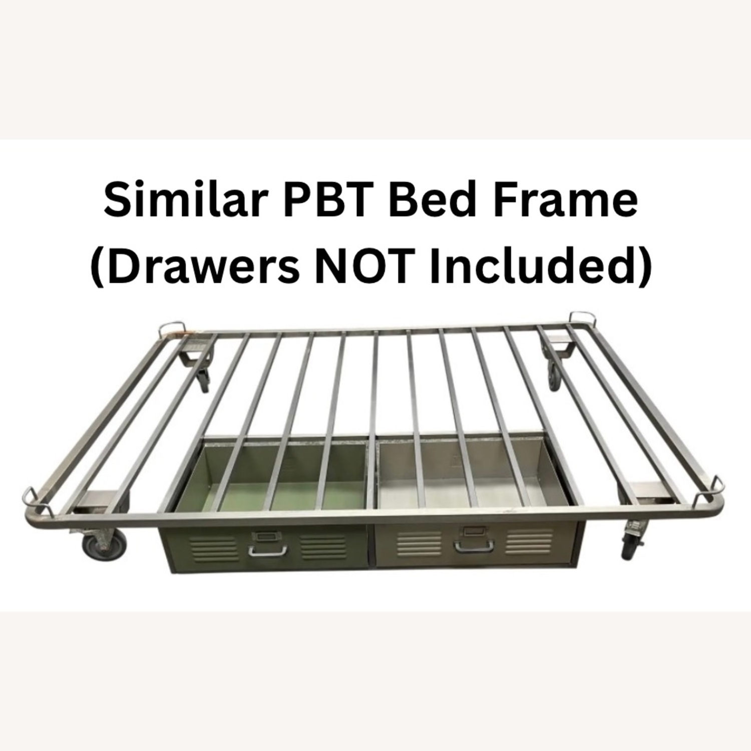 Pottery Barn Teen Locker Silver Metal Full Bed - image-4