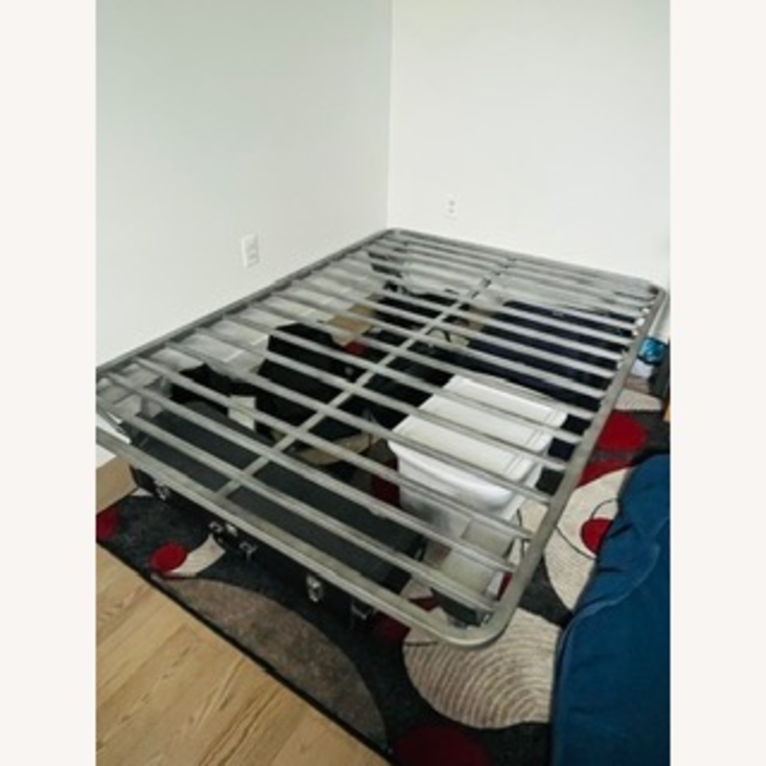 Pottery Barn Teen Locker Silver Metal Full Bed - image-1