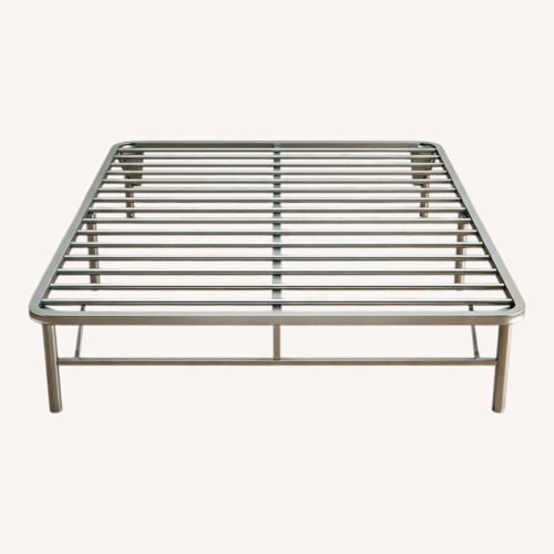 Used Pottery Barn Teen Locker Silver Metal Full Bed for sale on AptDeco