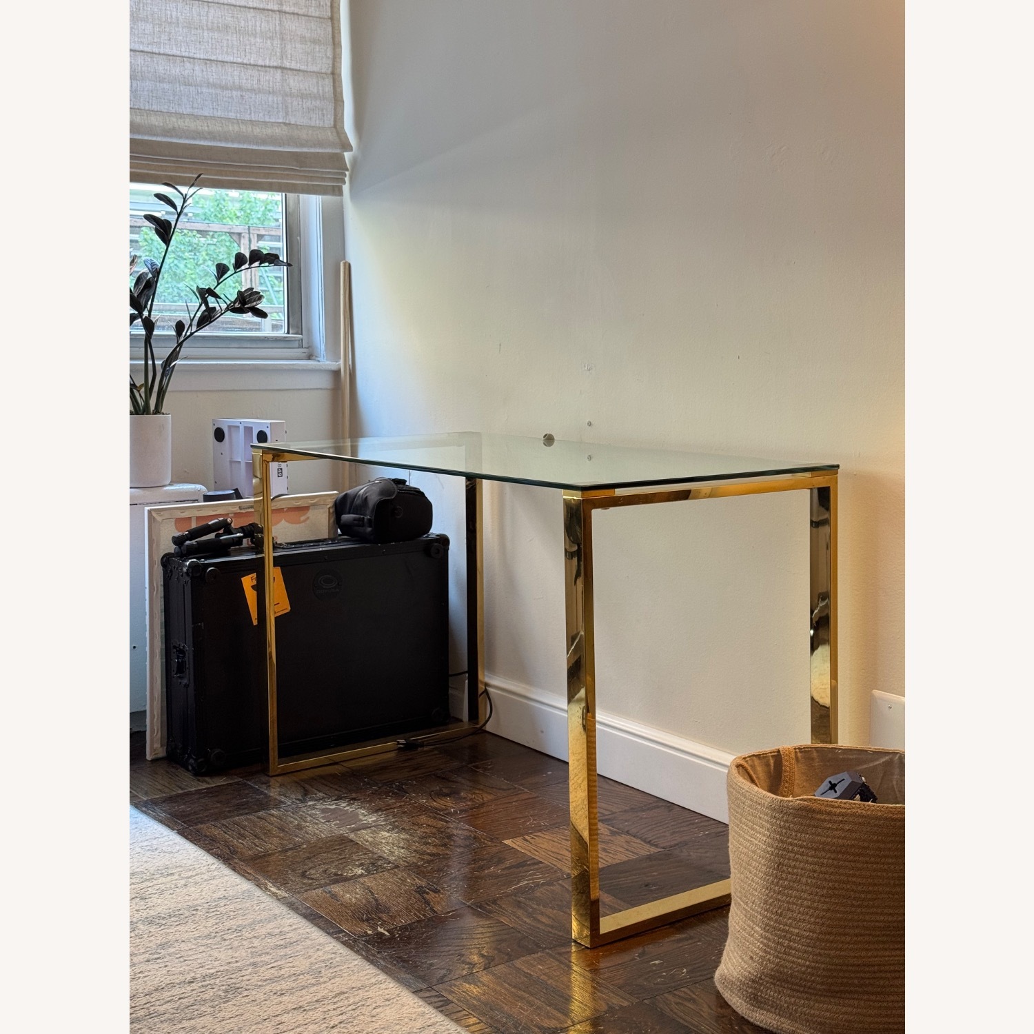 Wayfair Mercer41 Gold Glass Desk - image-2