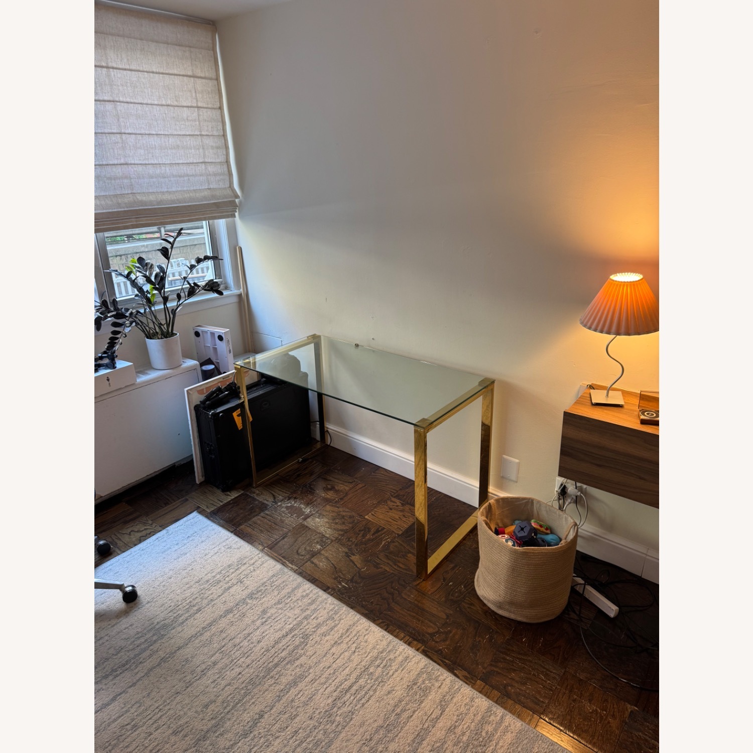 Wayfair Mercer41 Gold Glass Desk - image-3