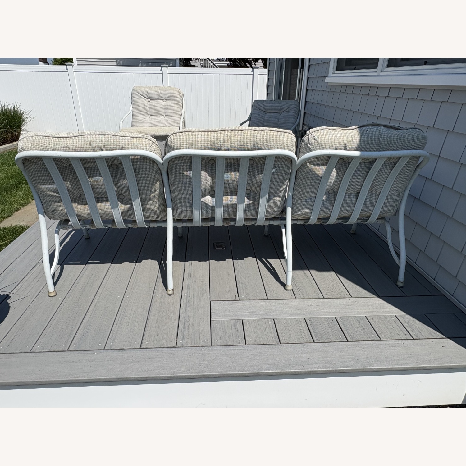 Brown Jordan White Metal Patio Furniture - image-7