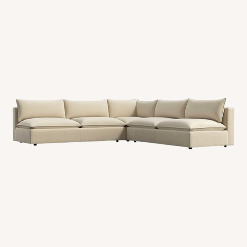 Used Crate & Barrel Lotus White 3+ Piece Sectional for sale on AptDeco