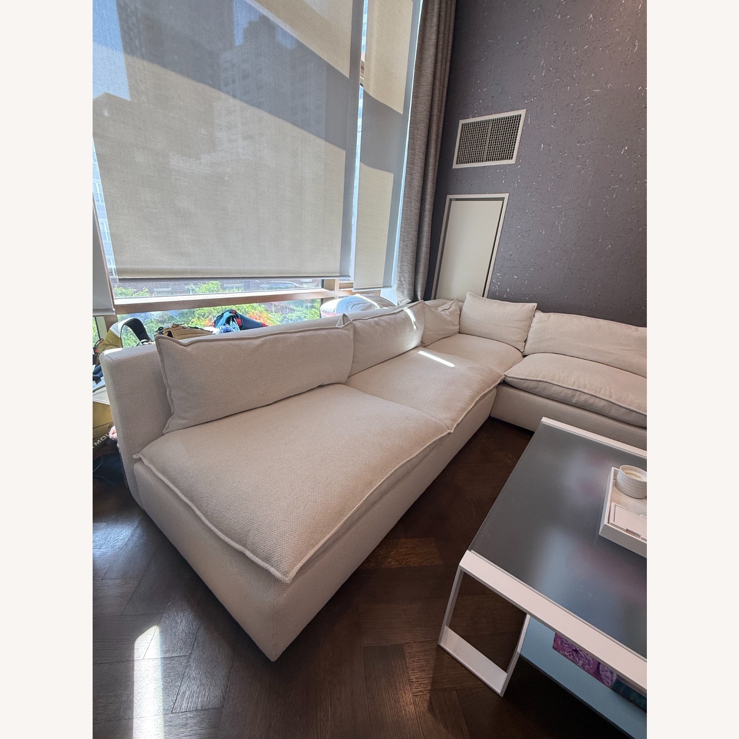 Crate & Barrel Lotus White 3+ Piece Sectional - image-3