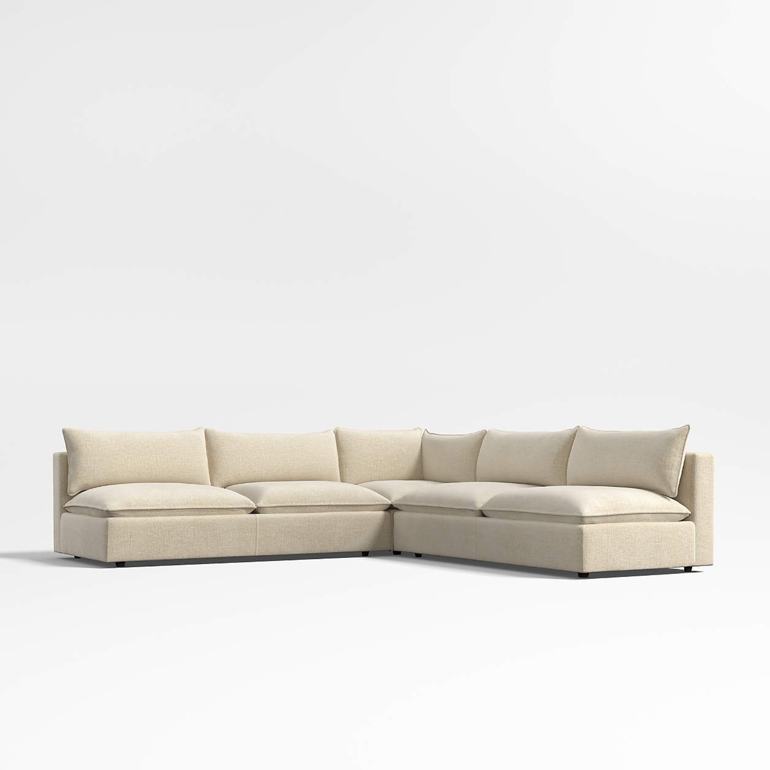 Crate & Barrel Lotus White 3+ Piece Sectional - image-7