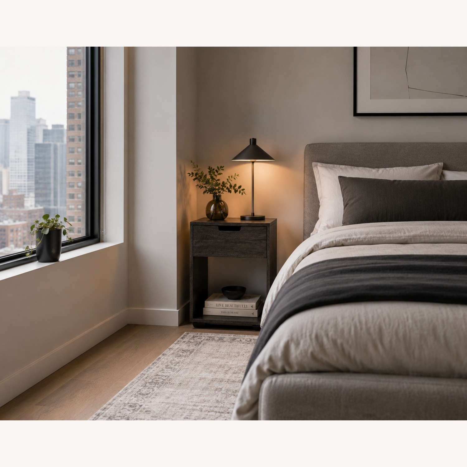 West Elm Dark Brown Wood Nightstands - image-3