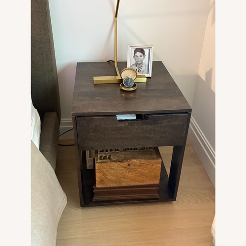 Used West Elm Dark Brown Wood Nightstands for sale on AptDeco