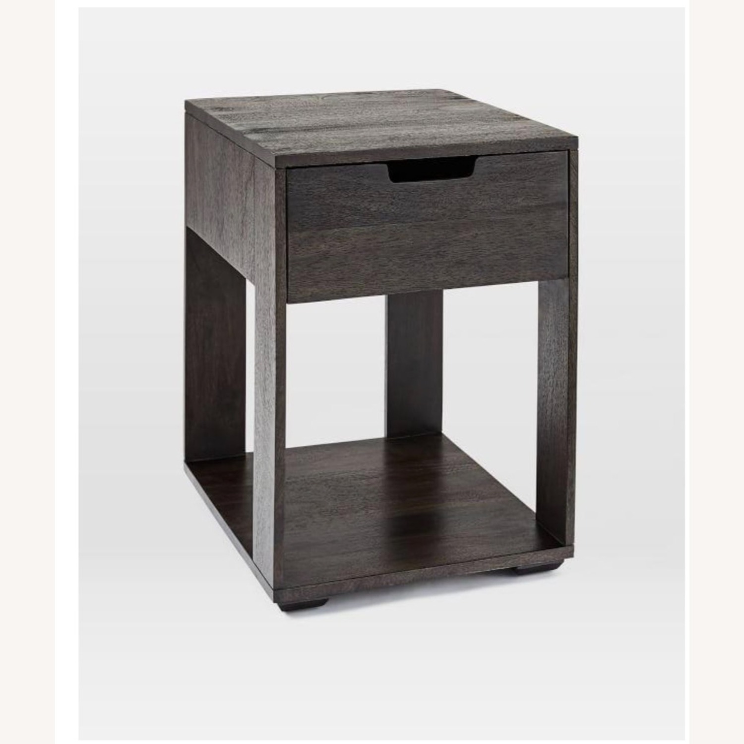 West Elm Dark Brown Wood Nightstands - image-2