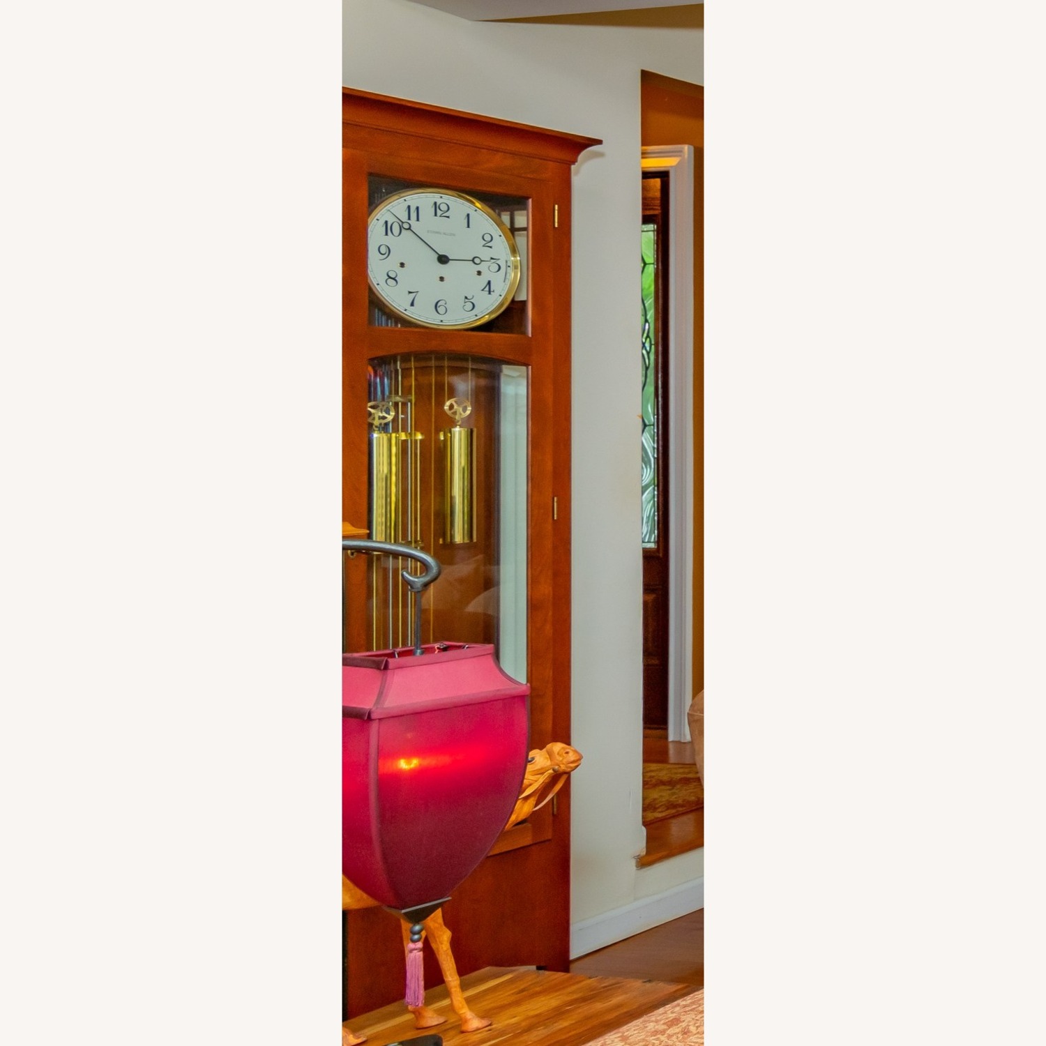 Ethan Allen Cherrywood Mission Grandfather Clock - image-2