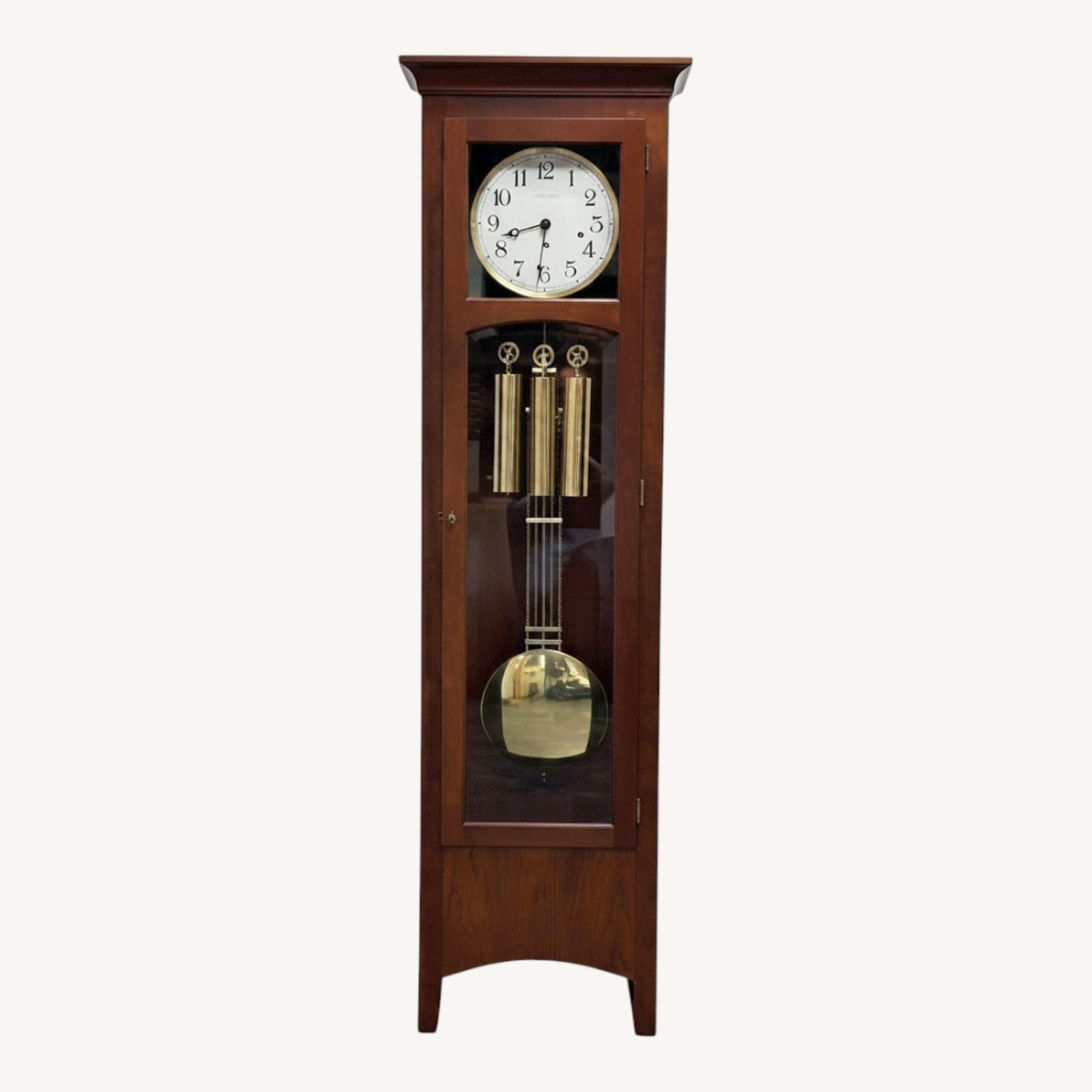 Ethan Allen Cherrywood Mission Grandfather Clock - image-0