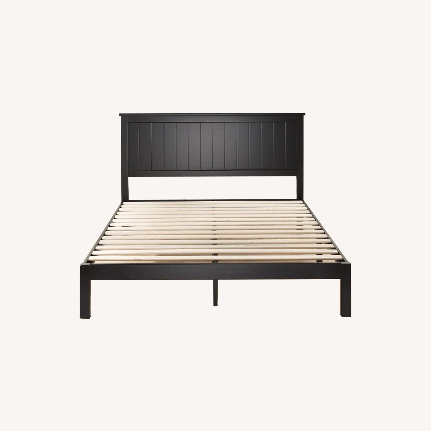 Wayfair Gracie Oaks Black Wood Full Bed - image-5