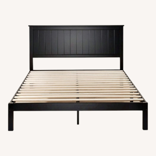 Used Wayfair Gracie Oaks Black Wood Full Bed for sale on AptDeco