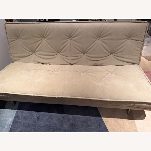 Used Ligne Roset Natural Suede Sleeper Sofa for sale on AptDeco