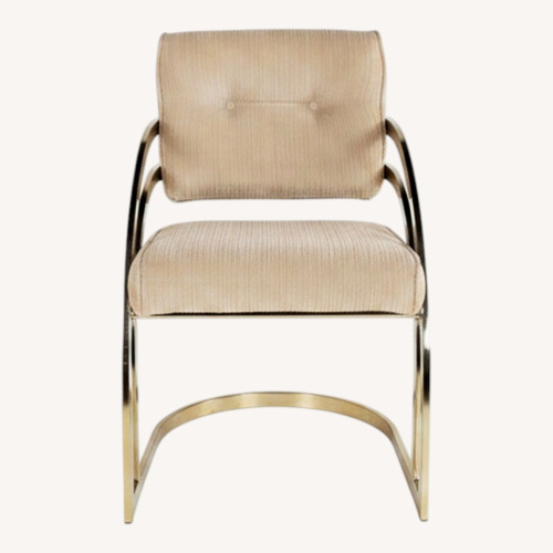 Used Milo Baughman Natural and Brass Dining Chairs for sale on AptDeco