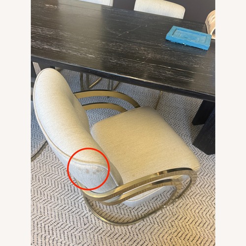 Used Milo Baughman Natural and Brass Dining Chairs for sale on AptDeco