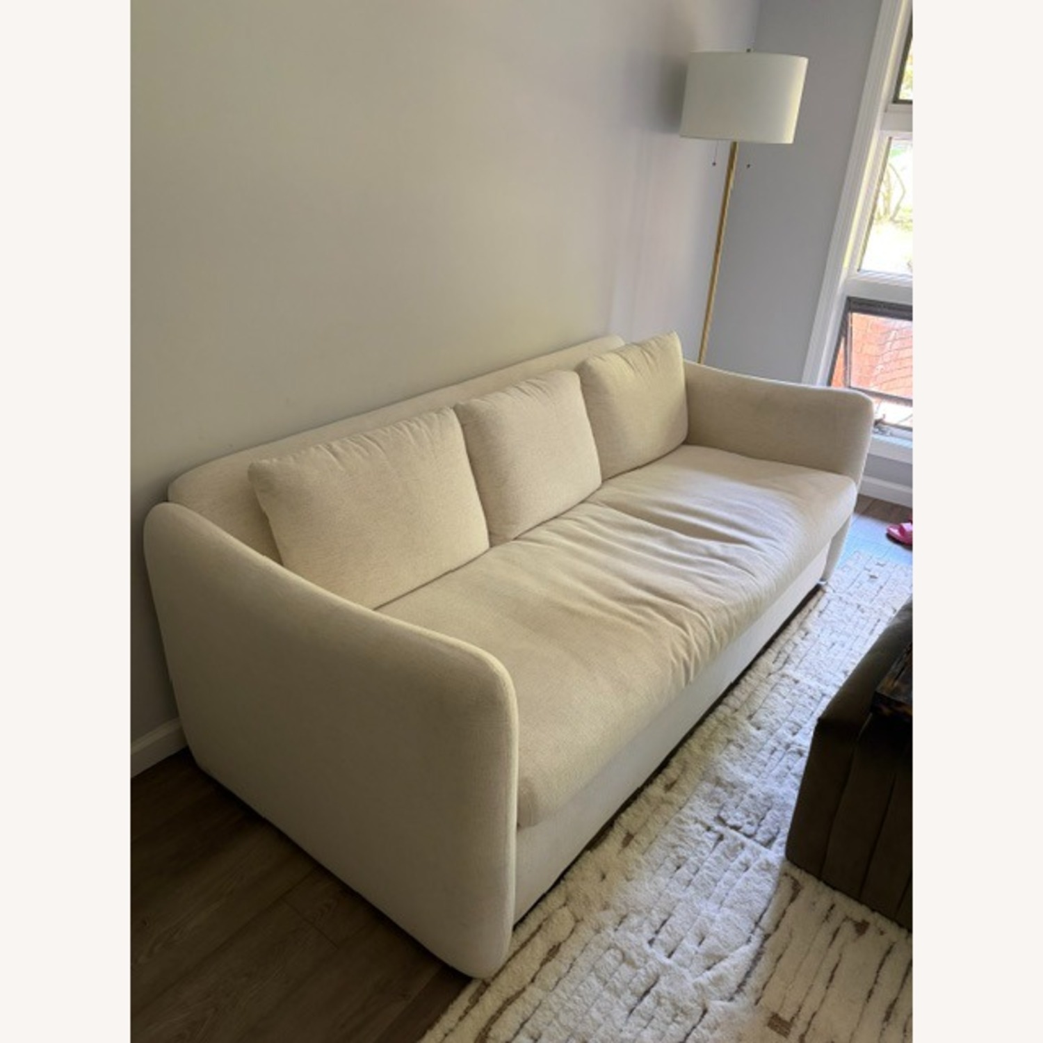 CB2 Tuffare White Fabric 3+ Seater Sofa - image-3