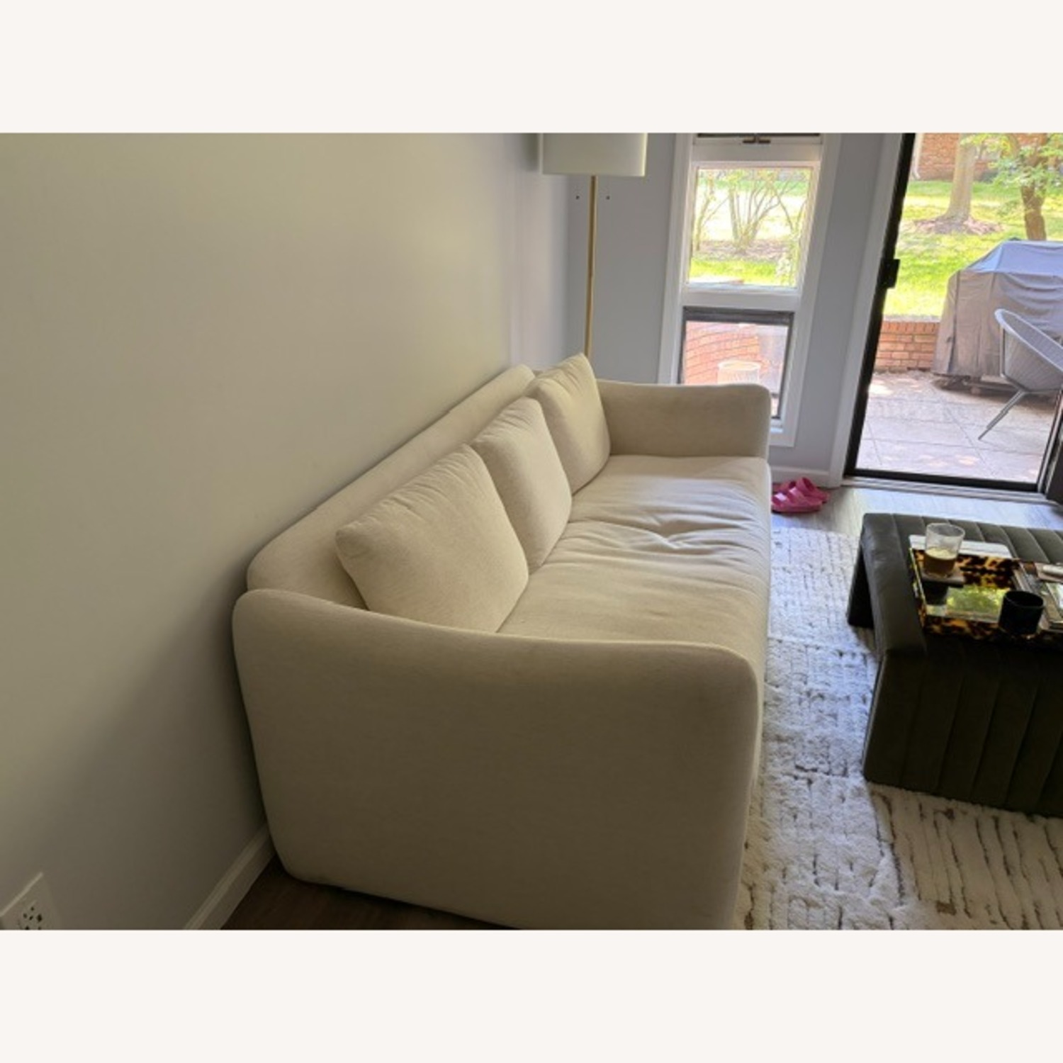 CB2 Tuffare White Fabric 3+ Seater Sofa - image-2