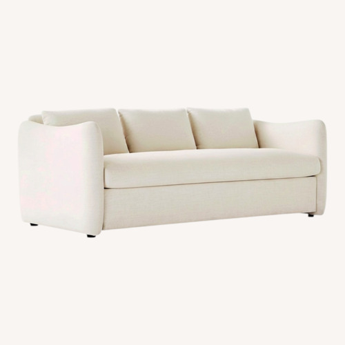 Used CB2 Tuffare White Fabric 3+ Seater Sofa for sale on AptDeco