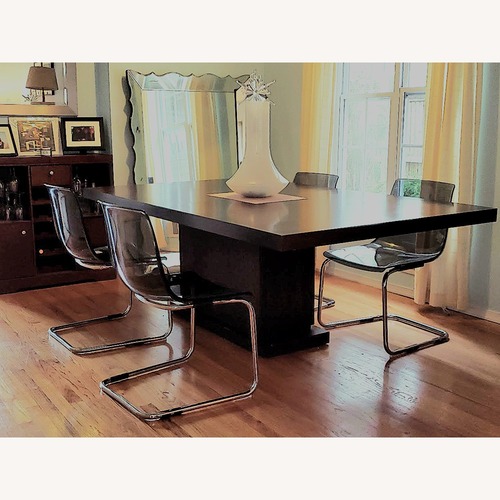 Used Designer Dining Table Walnut Veneer Dining Table for sale on AptDeco