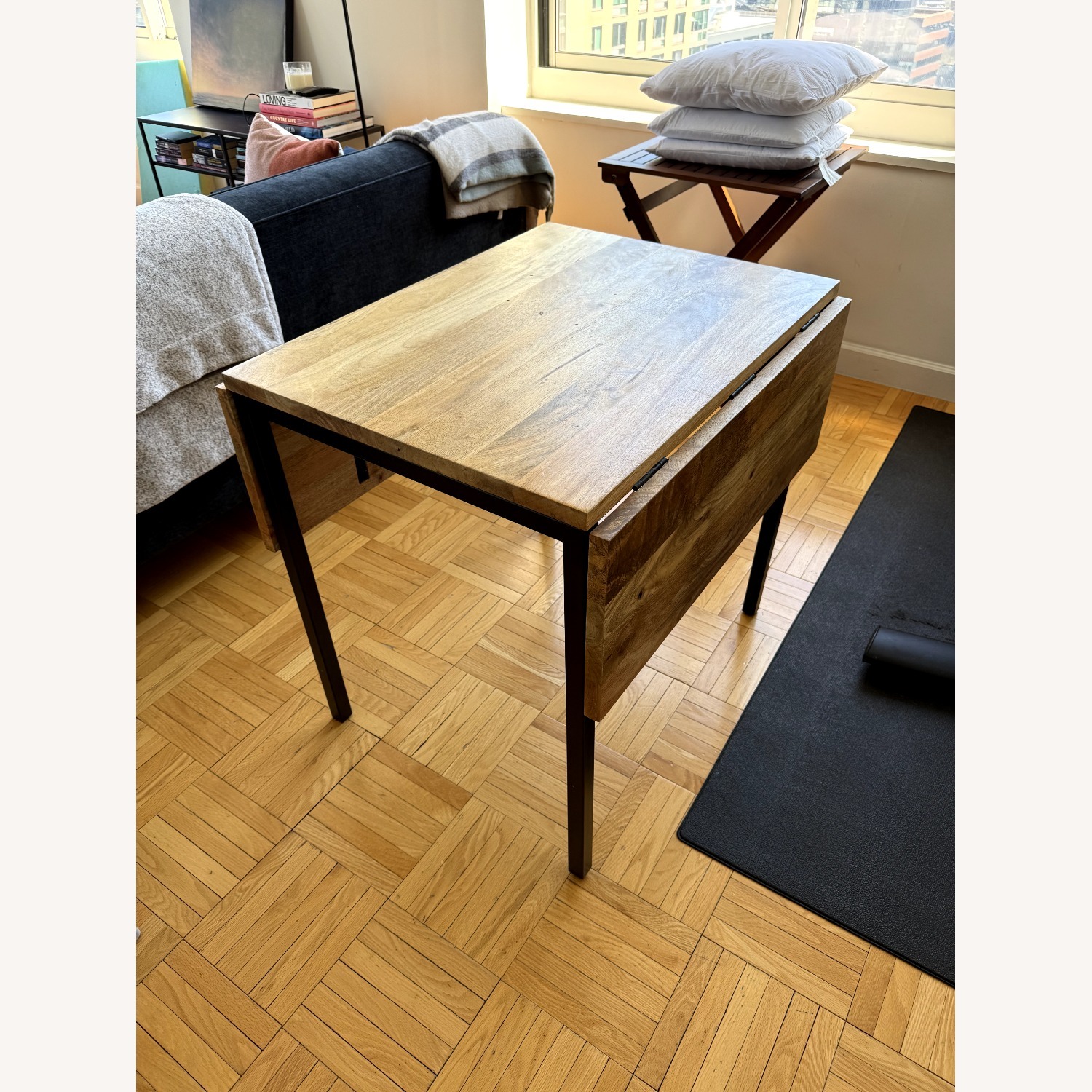 West Elm Drop Leaf Table 24"–48" - image-1