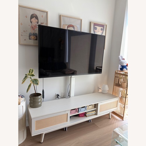 Used Natural Rattan Media Storage for sale on AptDeco
