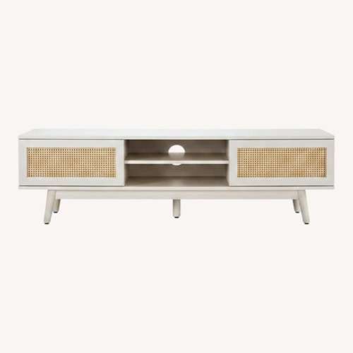 Used Natural Rattan Media Storage for sale on AptDeco