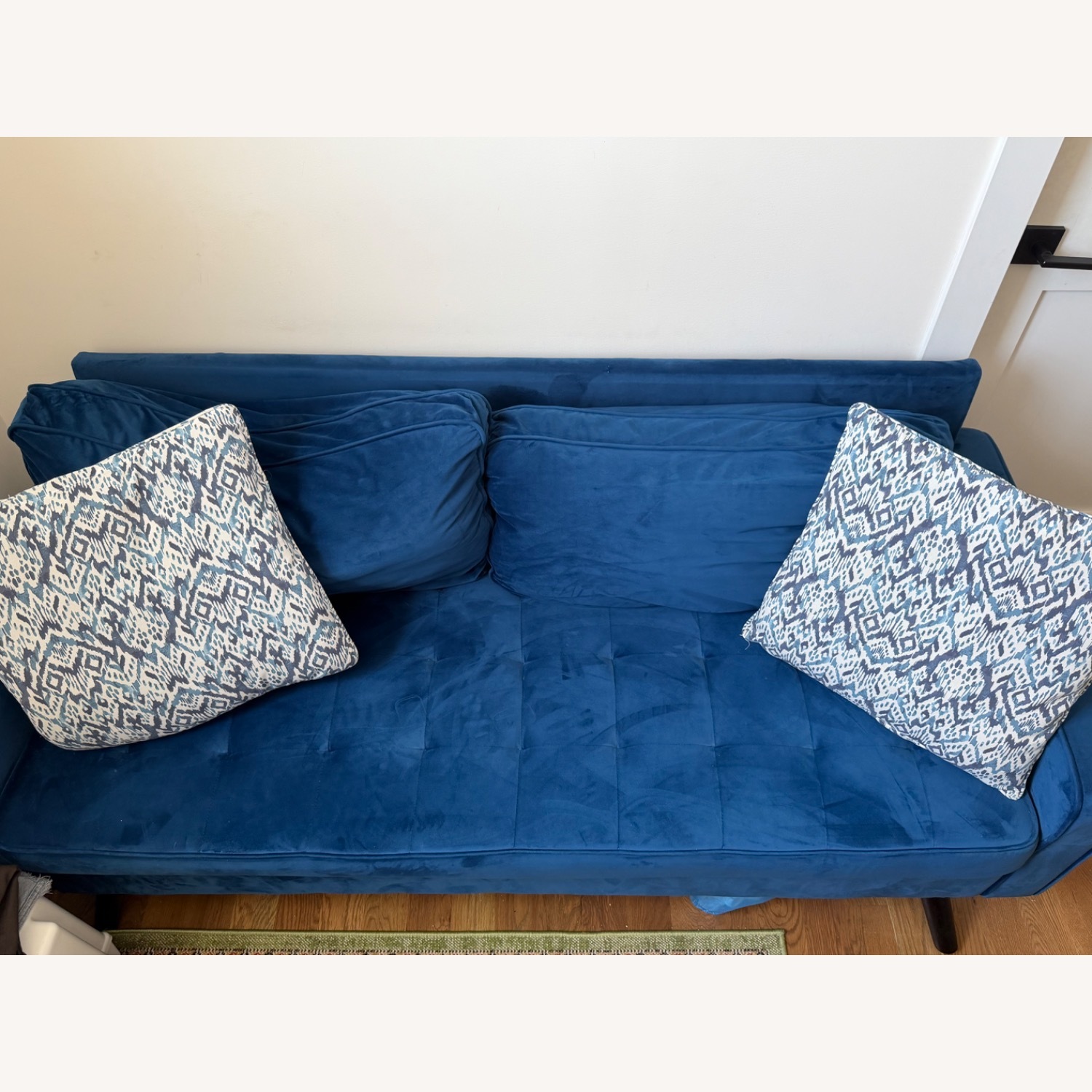 Wayfair Blue Velvet Sofa - image-2