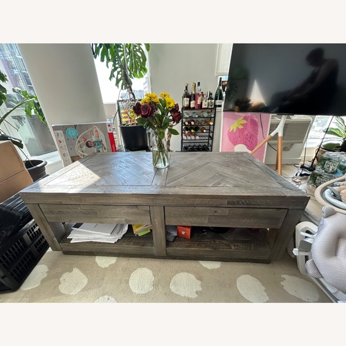 Used Wayfair Light Brown Coffee Table for sale on AptDeco