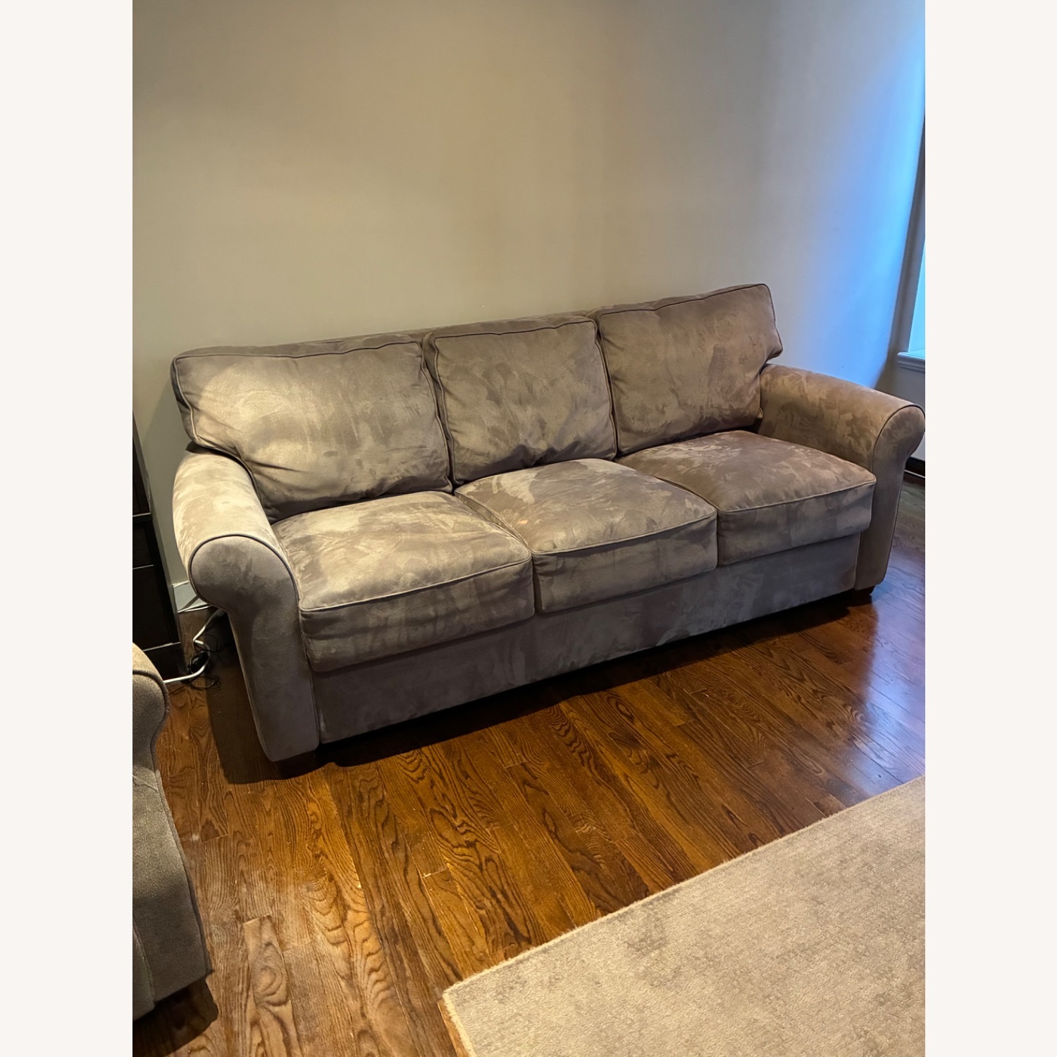 Raymour & Flanigan Dark Taupe Fabric Sleeper Sofa - image-1