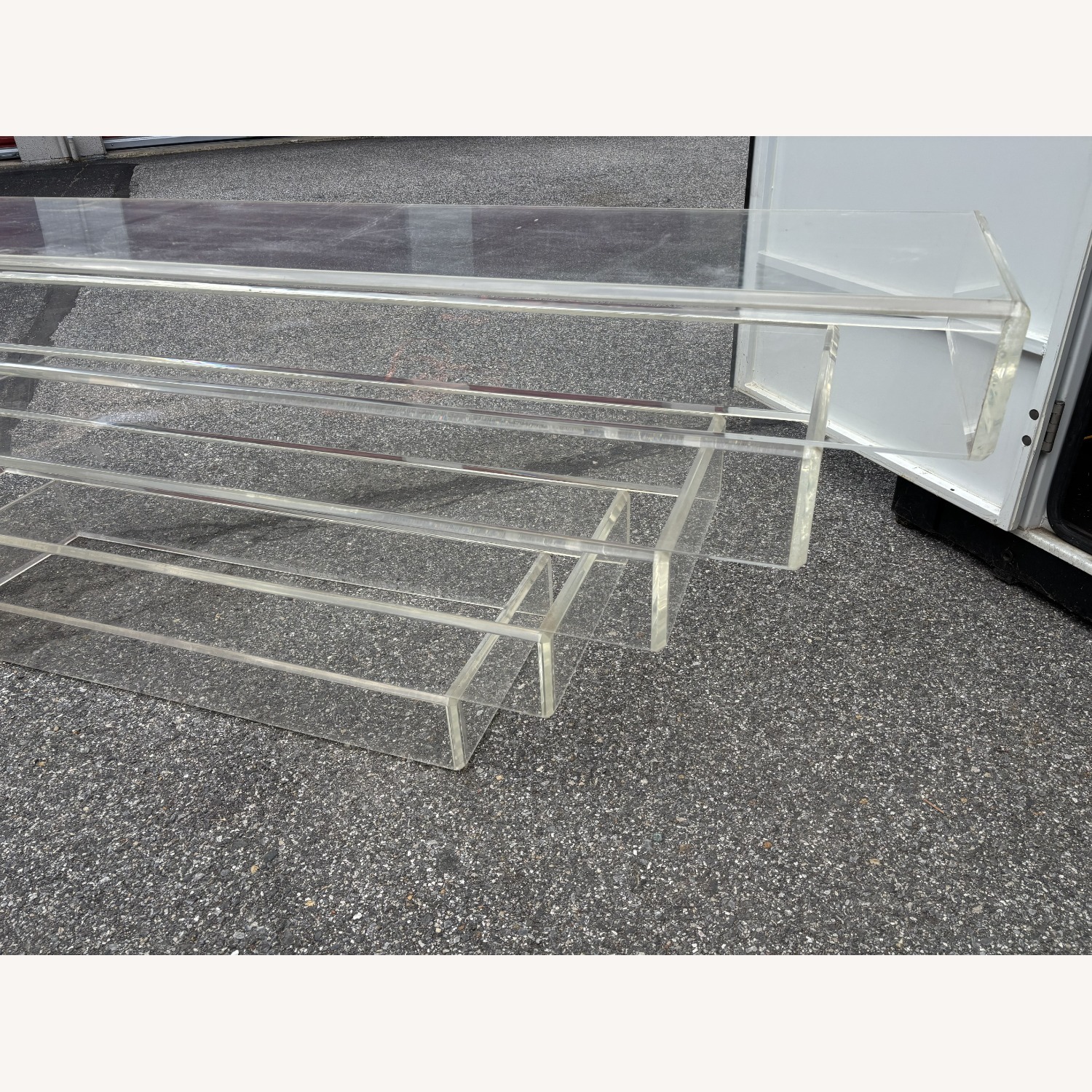 Vintage Stacke Lucite Waterfall Console Table - image-3