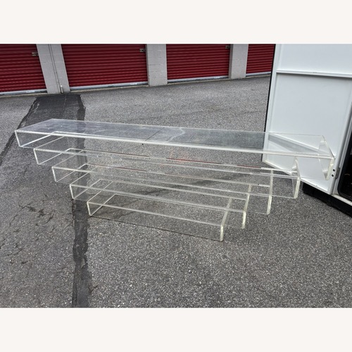 Used Vintage Stacke Lucite Waterfall Console Table for sale on AptDeco
