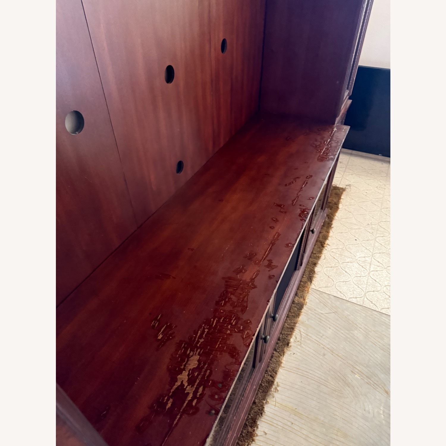 Ethan Allen Dark Brown Wood Wall Unit - image-4