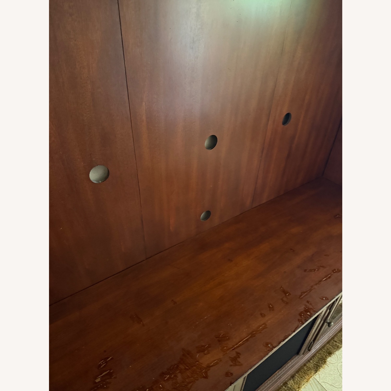 Ethan Allen Dark Brown Wood Wall Unit - image-9