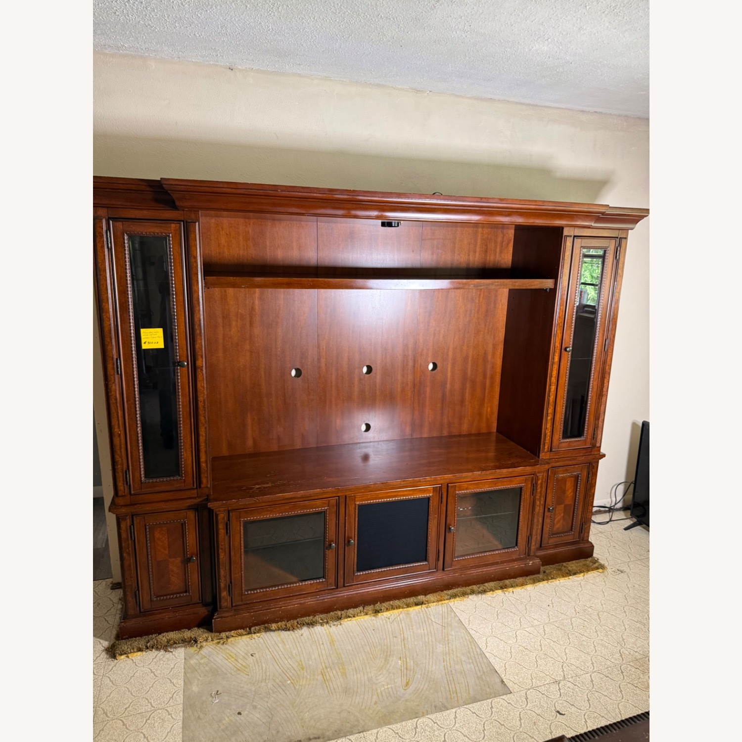 Ethan Allen Dark Brown Wood Wall Unit - image-1
