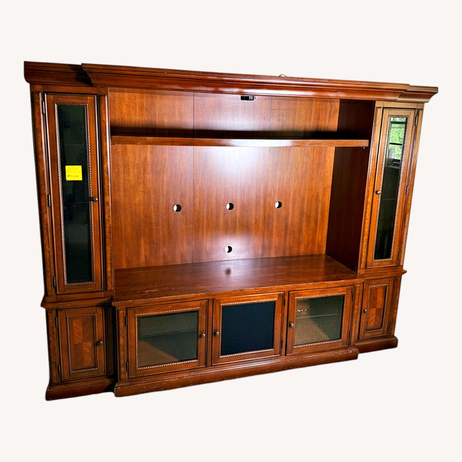 Ethan Allen Dark Brown Wood Wall Unit - image-0