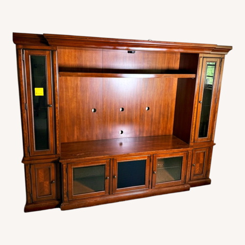 Used Ethan Allen Dark Brown Wood Wall Unit for sale on AptDeco