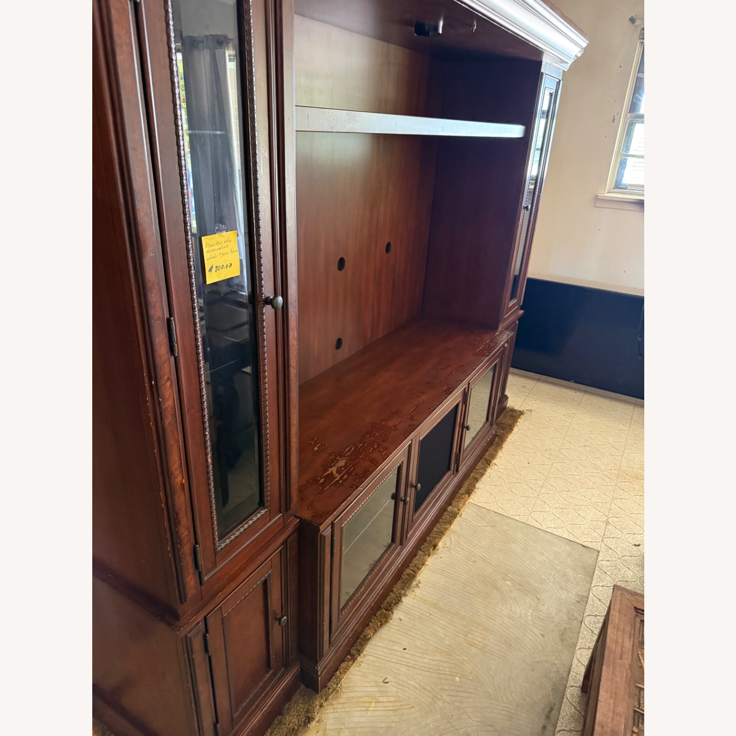 Ethan Allen Dark Brown Wood Wall Unit - image-3